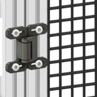 52-130-3 MODULAR SOLUTIONS DOOR PART 30 SERIES DOUBLE BALL CATCH, BLACK W/HARDWARE